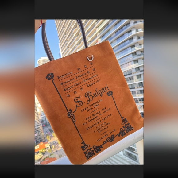 BVLGARI Suede Tote – Like New ✨Elettra-Collezione 1910 Rare - Picture 3 of 3